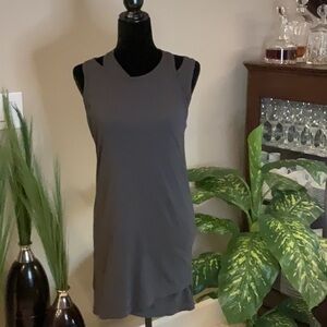 MONROE - Stylish Sleeveless Charcoal T- Shirt Dress - NEW